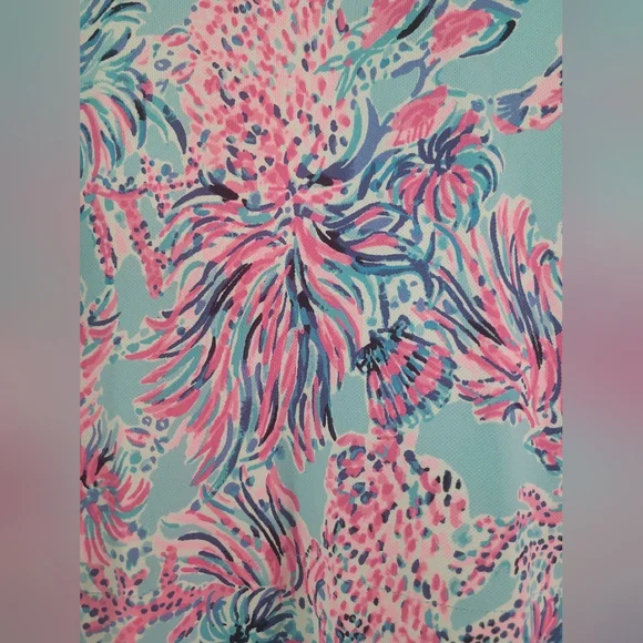 Lilly Pulitzer Luxletic Dress in Blue and Pink Floral - Picture 3 of 12